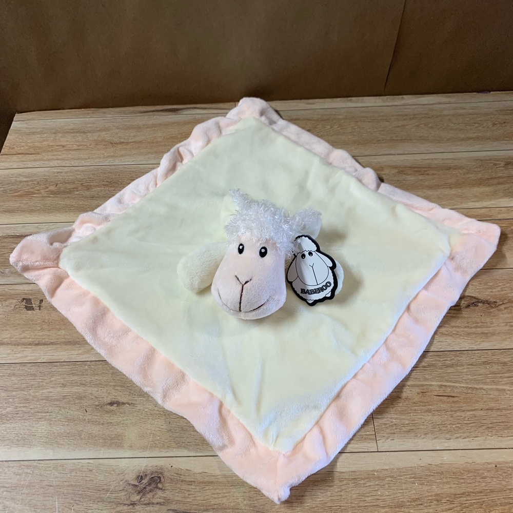 New! Baberoo Sheep Lovey Security Blanket Toys 12” Square Stuffed Blankie Plush